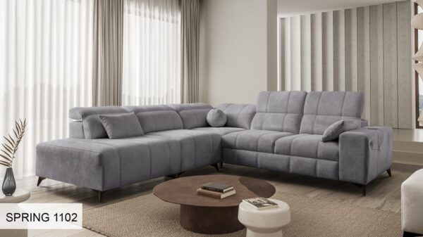 DAFNE IX Corner Sofa: illustration of the available front metal feet options