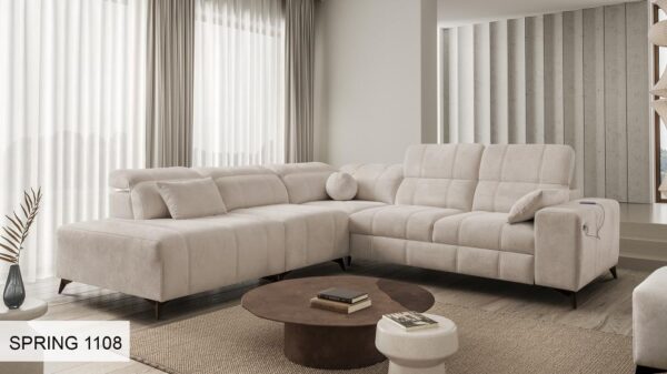 DAFNE IX Corner Sofa: schematic showing the dimensions of the sleeping area