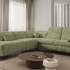 DAFNE IX Corner Sofa: visual representation of Teflon-coated fabric benefits
