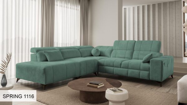 DAFNE IX Corner Sofa: graphic showing liquid absorption resistant fabric types