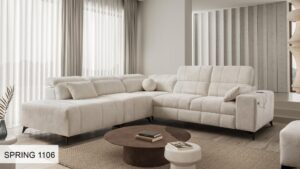 DAFNE IX Corner Sofa UK with adjustable headrests, overall view