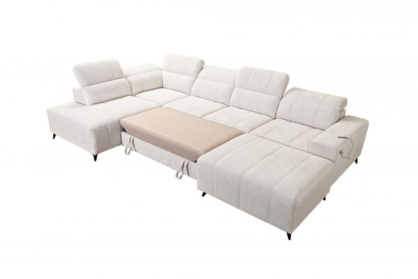 DAFNE VI corner sofa with chaise lounge extended, perfect for lounging