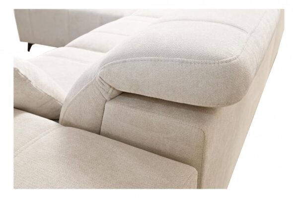 Side profile of DAFNE VII corner sofa, displaying elegant design.