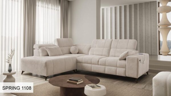 Close-up of DAFNE VII sofa's fabric, showcasing texture and weave.