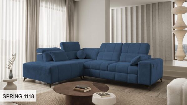 Overview of DAFNE VII corner sofa's available fabric features and benefits.