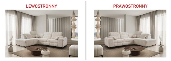 Detail of DAFNE VII sofa's adjustable headrest and high-quality finish.