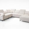 Spacious DAFNE VIII corner sofa, top-down view, luxurious design.