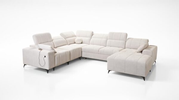 Spacious DAFNE VIII corner sofa, top-down view, luxurious design.