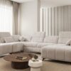 DAFNE VIII corner sofa, premium fabric upholstery, durable construction.