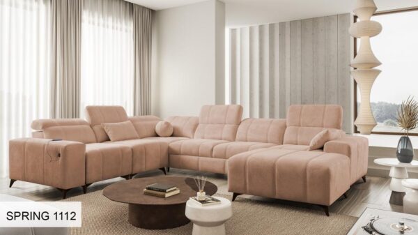 DAFNE VIII corner sofa, showcasing its contemporary and clean lines.