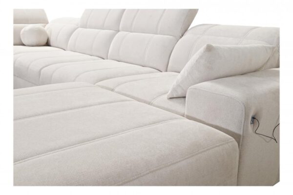 DAFNE X sofa ottoman with 'crocodile' attachments for versatile use.