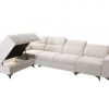 Front view of the DAFNE XI corner sofa showing its sleek design