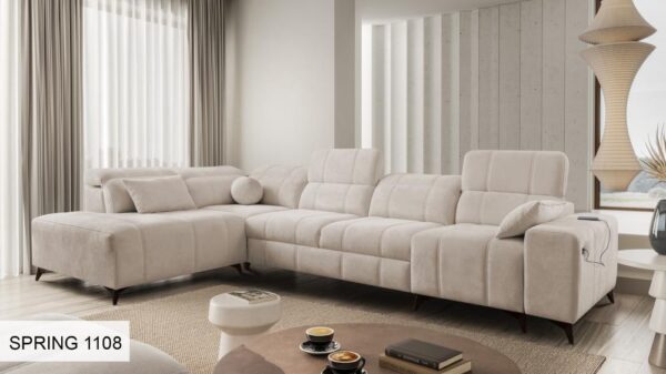 Detail of the USB charging port for the DAFNE XI corner sofa