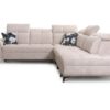Close-up of GOLDEN IX corner sofa's adjustable headrests and comfortable seating