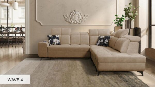 Matte black metal feet option for the GOLDEN IX modern sofa