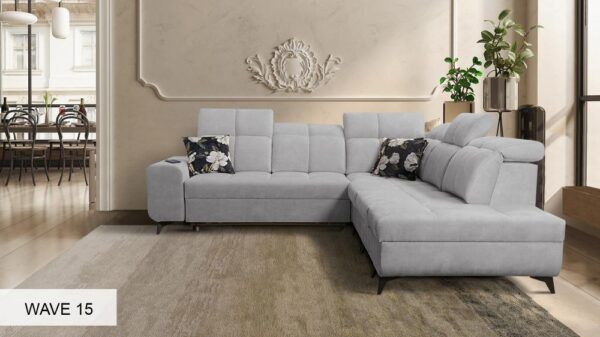 Adjustable headrests on GOLDEN IX sofa providing optimal support