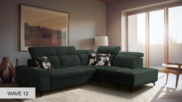 Close-up on GOLDEN VII sofa's sturdy wooden frame and quality construction
