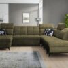 GOLDEN X sectional sofa, offering expansive seating for guests.