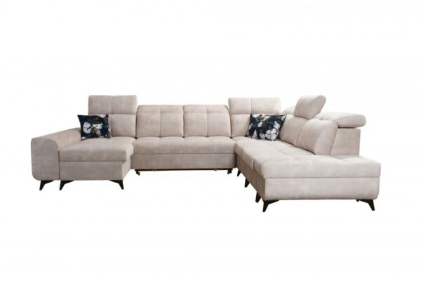 GOLDEN X luxury modular sofa, angled view showing spacious design.