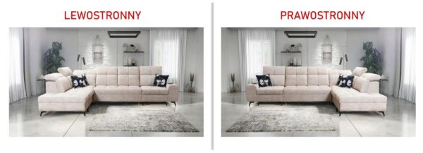 High-angle view of GOLDEN XI corner sofa, highlighting its large seating area