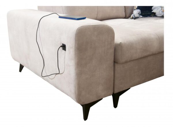 Overhead view of GOLDEN XI corner sofa, showing its full dimensions and layout