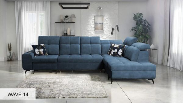 Beech wooden rear feet option for GOLDEN XI corner sofa, classic look