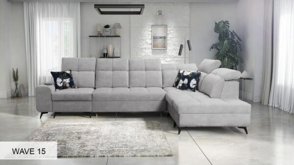 Chrome rear feet option for GOLDEN XI sofa, sleek and modern finish