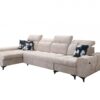 L-shaped GOLDEN XII sofa showing stylish fabric upholstery and spacious design.