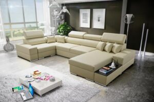 Main view of the Hercules Maxi corner sofa in a living room.