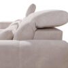 Adjustable headrest feature on Inez upholstered sofa.