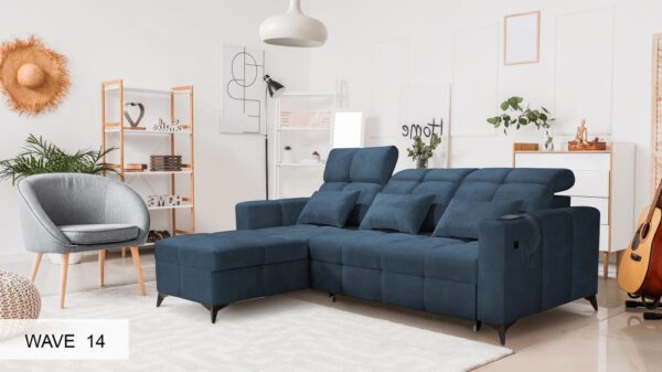 Inez sofa's practical features and aesthetic appeal.