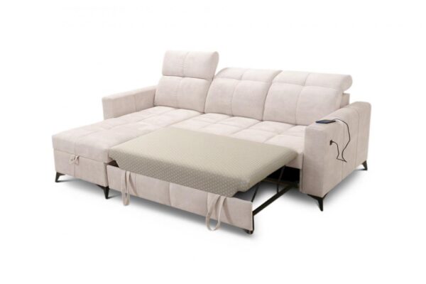 Inez sofa bed, functional sleeping area, contemporary style.