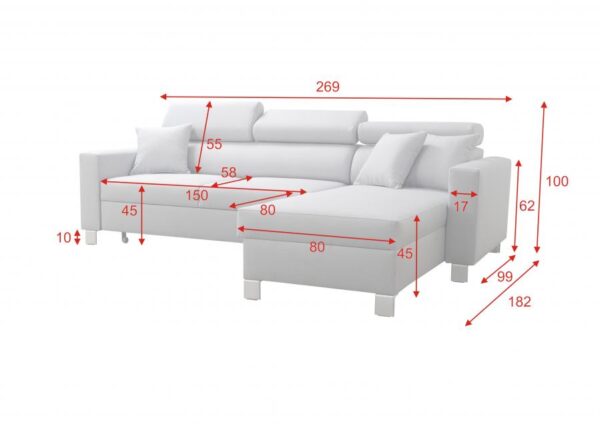 LORETTO I Corner Sofa, illustrating overall comfort and seating