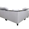 View of LORETTO III Corner Sofa with wooden feet option.
