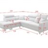Top view of LORETTO III Corner Sofa showcasing its spacious layout.