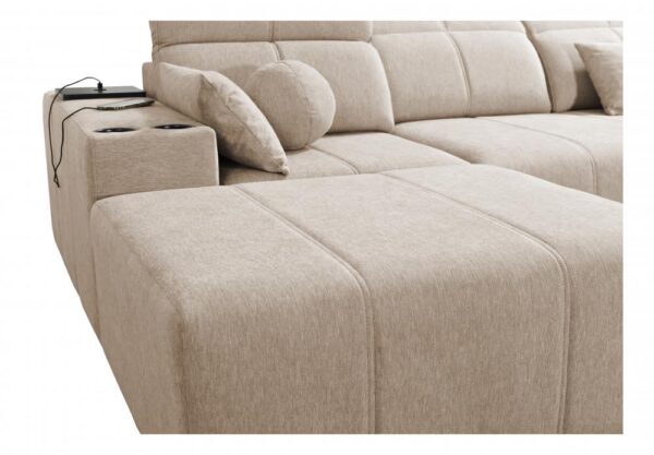 MINDY I corner sofa in a light fabric, ideal for contemporary spaces