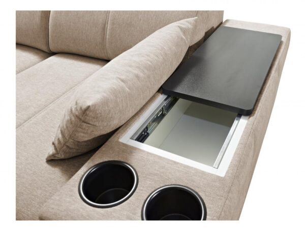 MINDY I sofa with adjustable headrests in an upright position