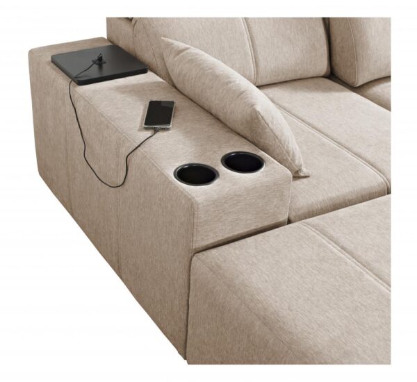 MINDY I corner sofa displaying its plush seating and decorative pillows