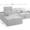 Side view of MINDY I corner sofa illustrating its modern profile