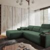 MINDY I corner sofa highlighting the spacious storage compartment