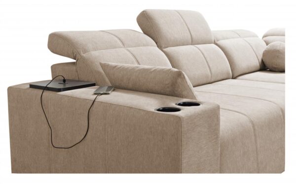 Mindy II corner sofa's backrest adjustment mechanism
