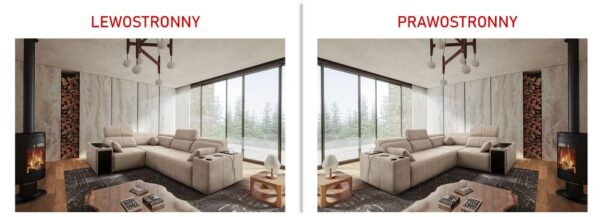 Right-hand facing Mindy II corner sofa in a contemporary interior