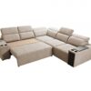 MINDY III sofa showing integrated cup holders and USB port