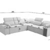 Overview of MINDY III corner sofa's flexible configuration