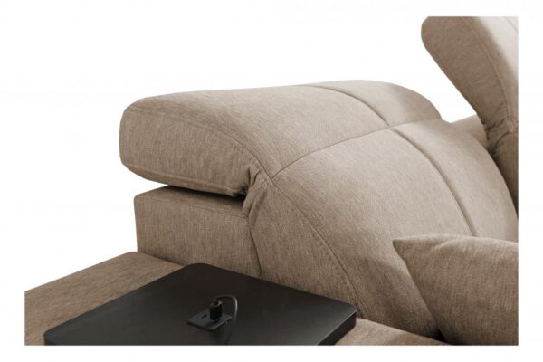 MINDY III corner sofa from side, showing depth adjustment