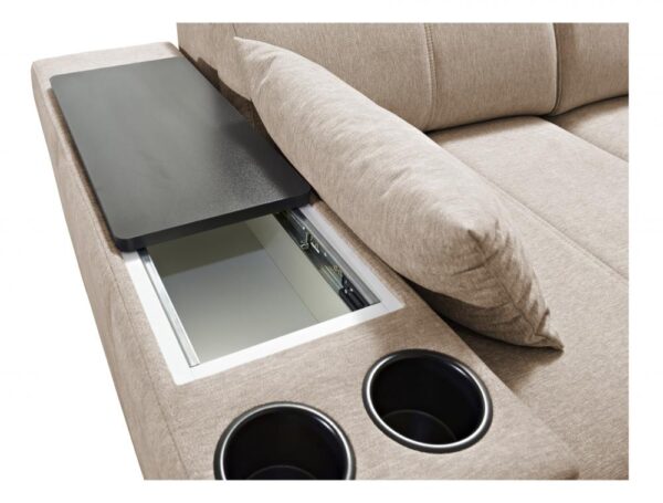 Stylish Mindy VII corner group with wide, comfortable armrests.