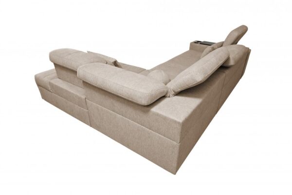 Elegant Mindy VII corner sofa from an elevated perspective.