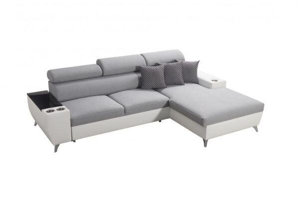 Stylish fabric MODIVO I MAXI corner sofa, showcasing functional design