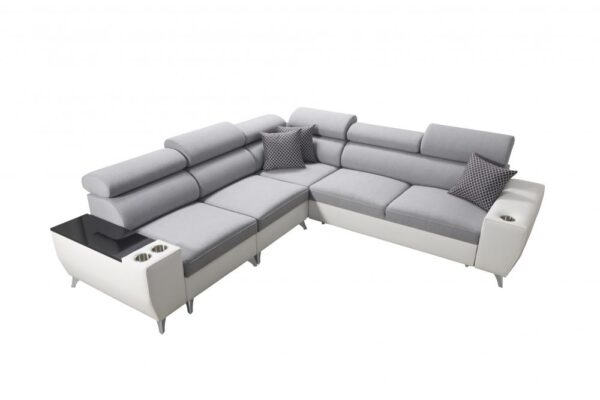 Modern MODIVO III corner sofa, left-hand facing configuration