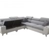 MODIVO III sofa showcasing integrated bedding storage compartment